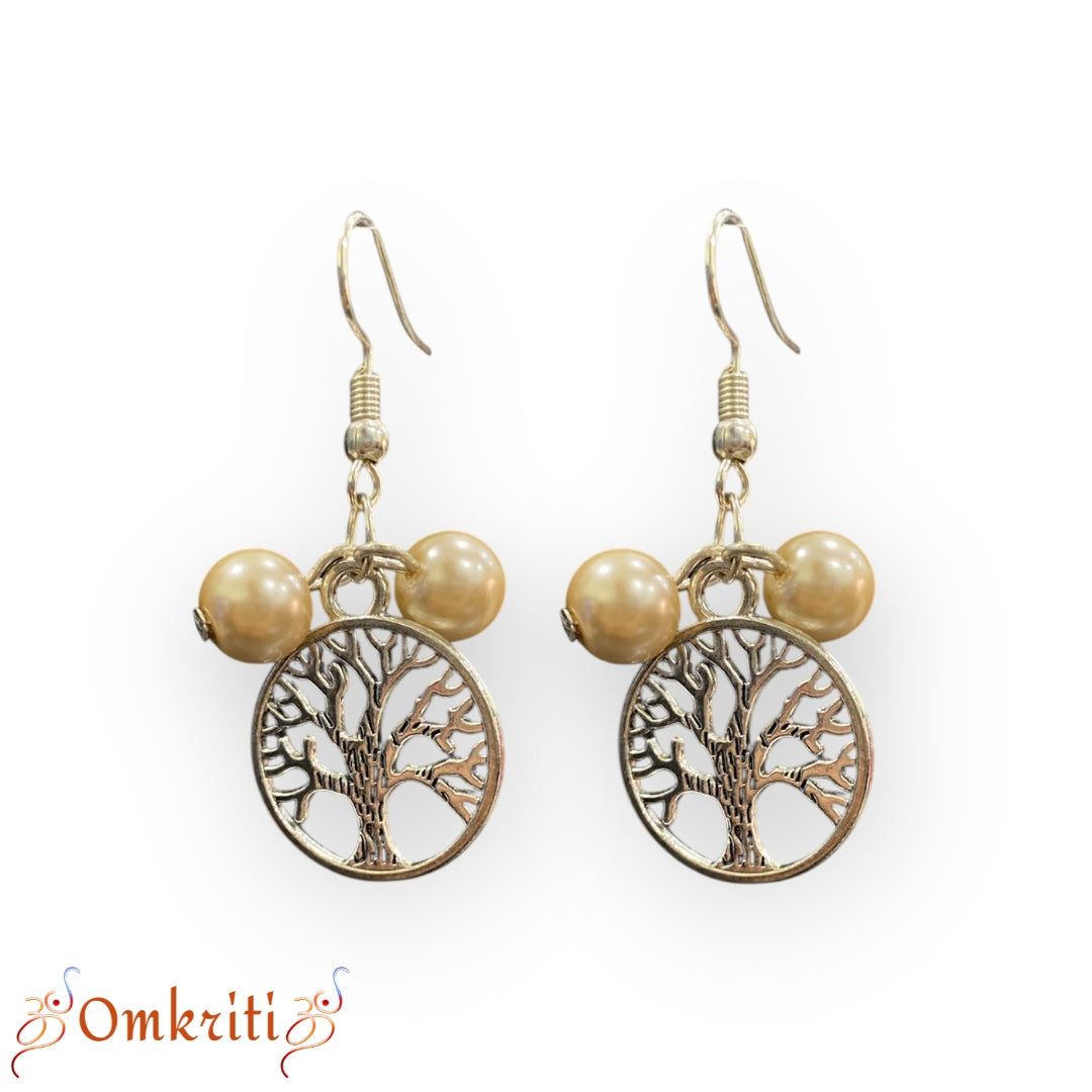 Pearl Tree Charm Earring