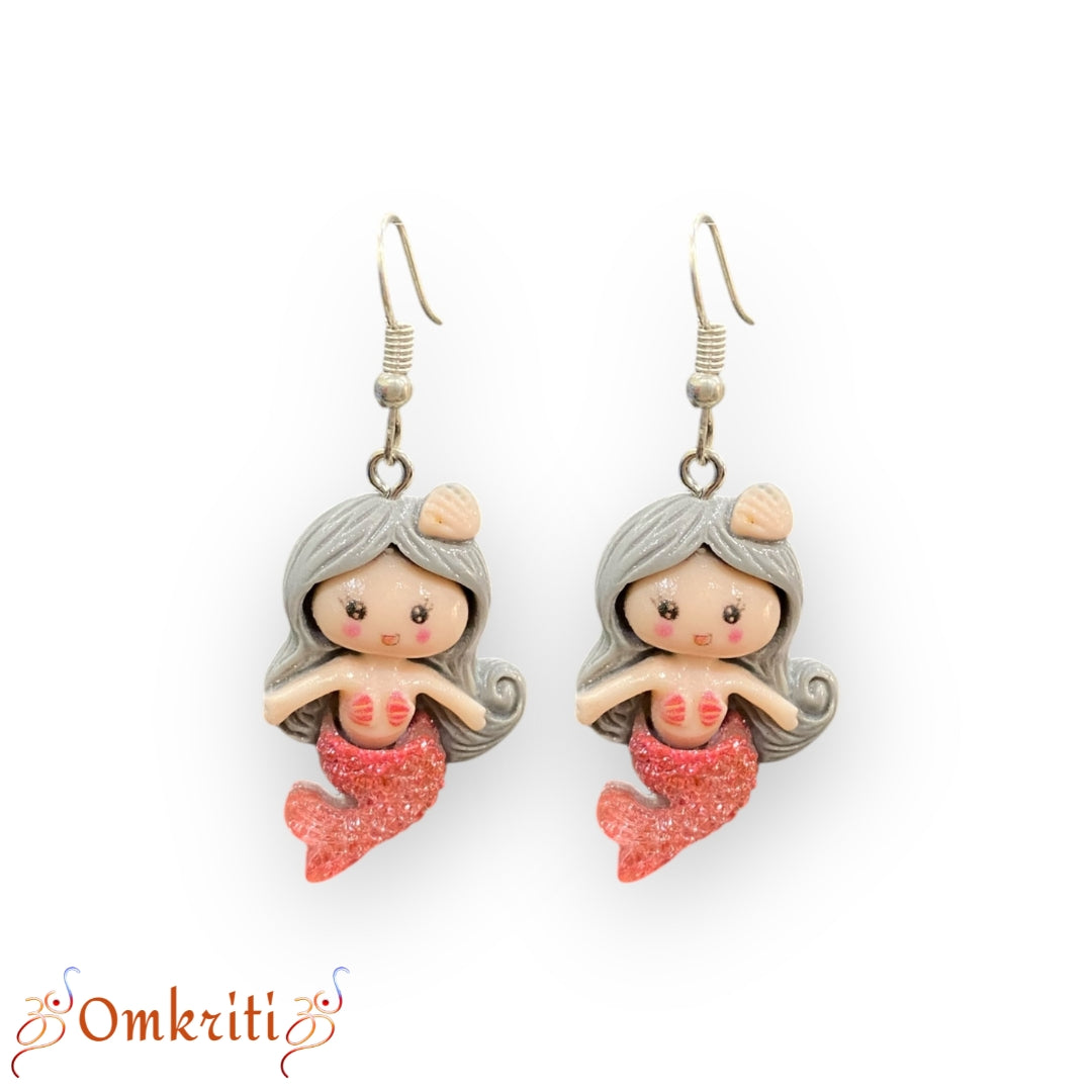 Shimmery Mermaid Charm Earring