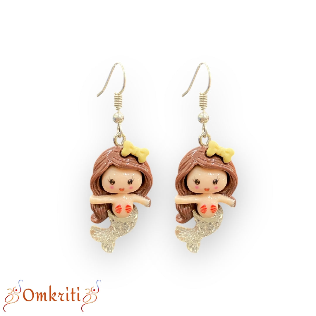 Shimmery Mermaid Charm Earring