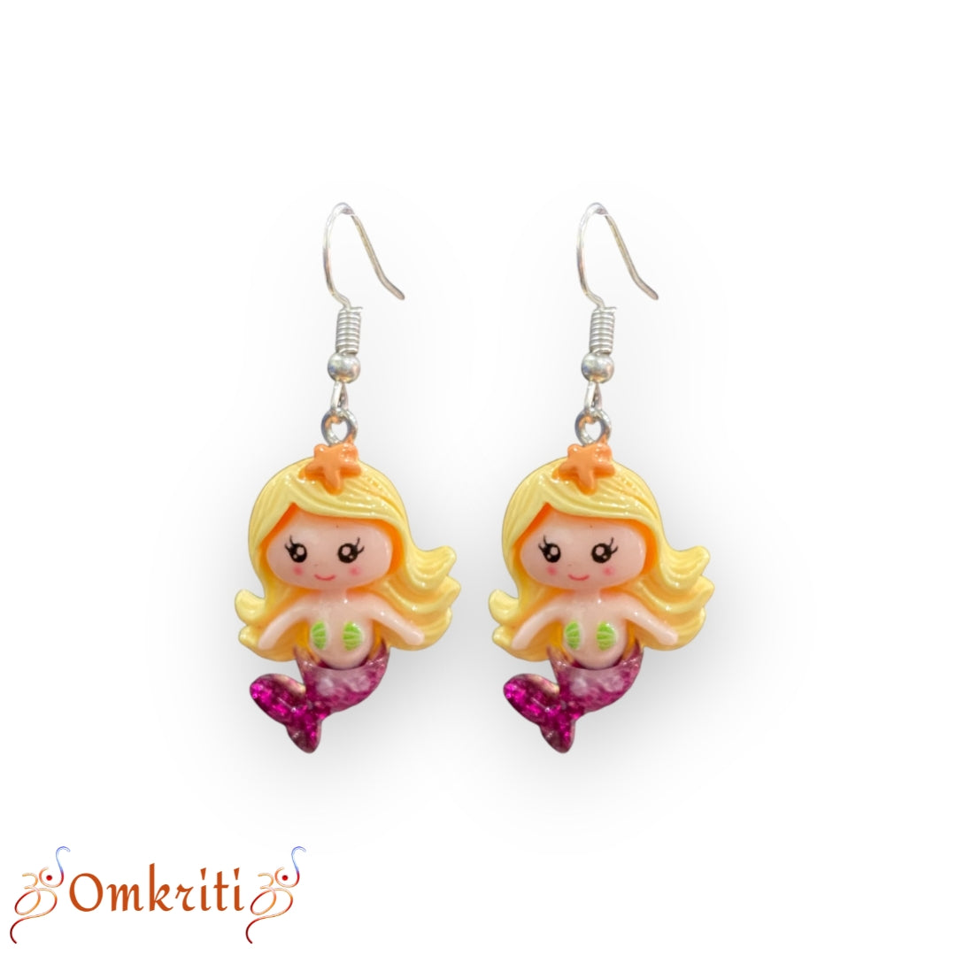 Shimmery Mermaid Charm Earring