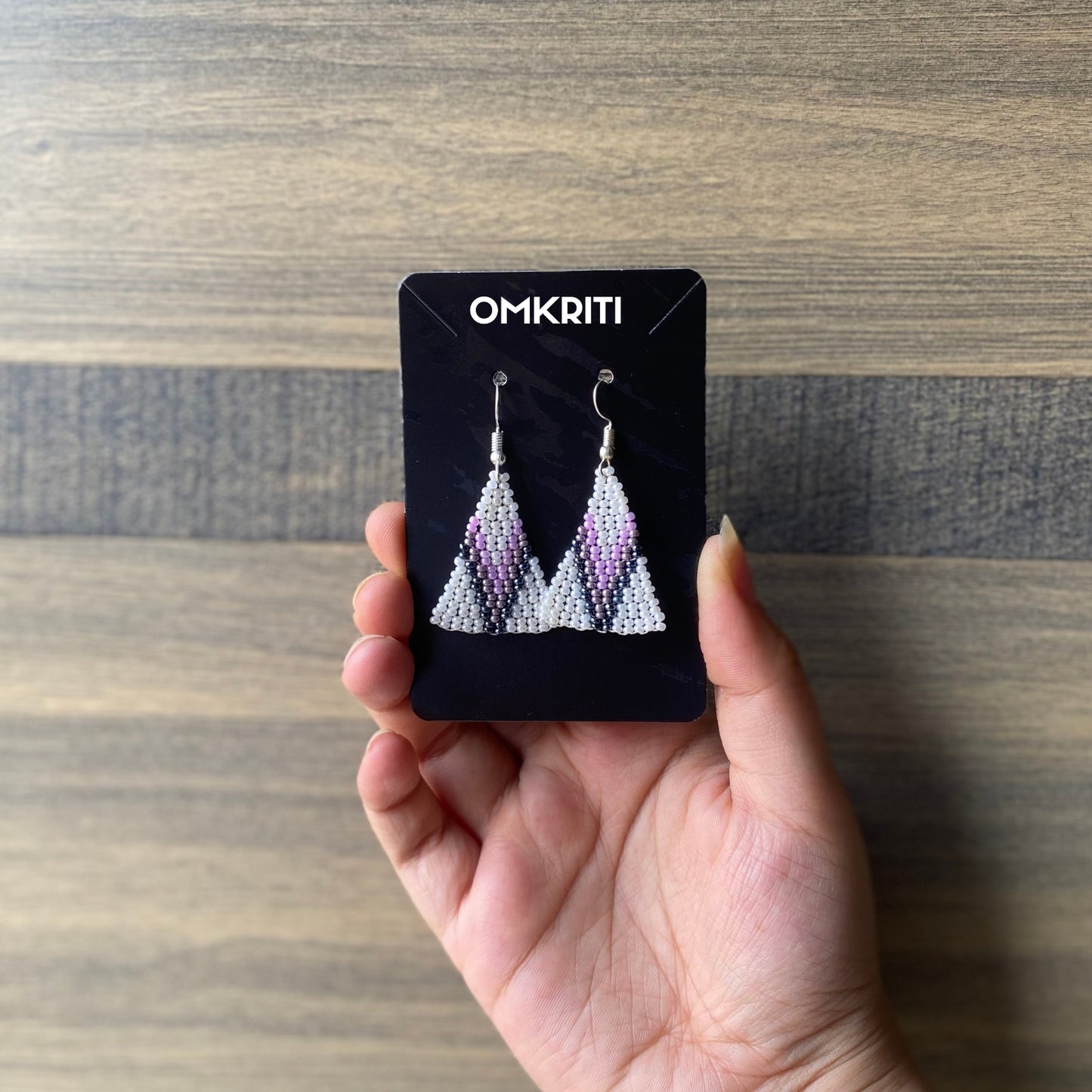 White Prism Glow Earring