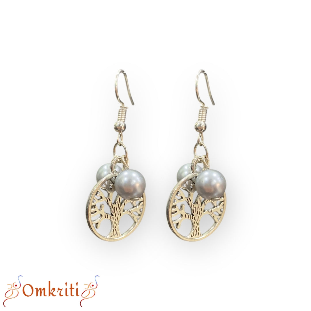 Pearl Tree Charm Earring