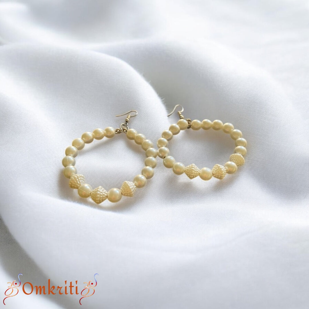 Classic Pearl Hoop Earrings
