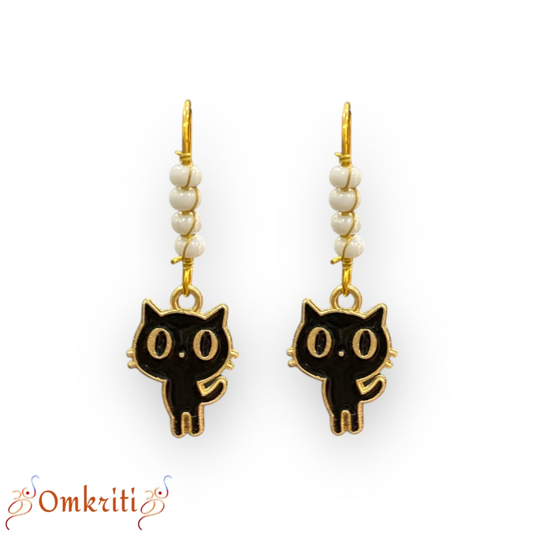 Kitty Charm Beaded Earring