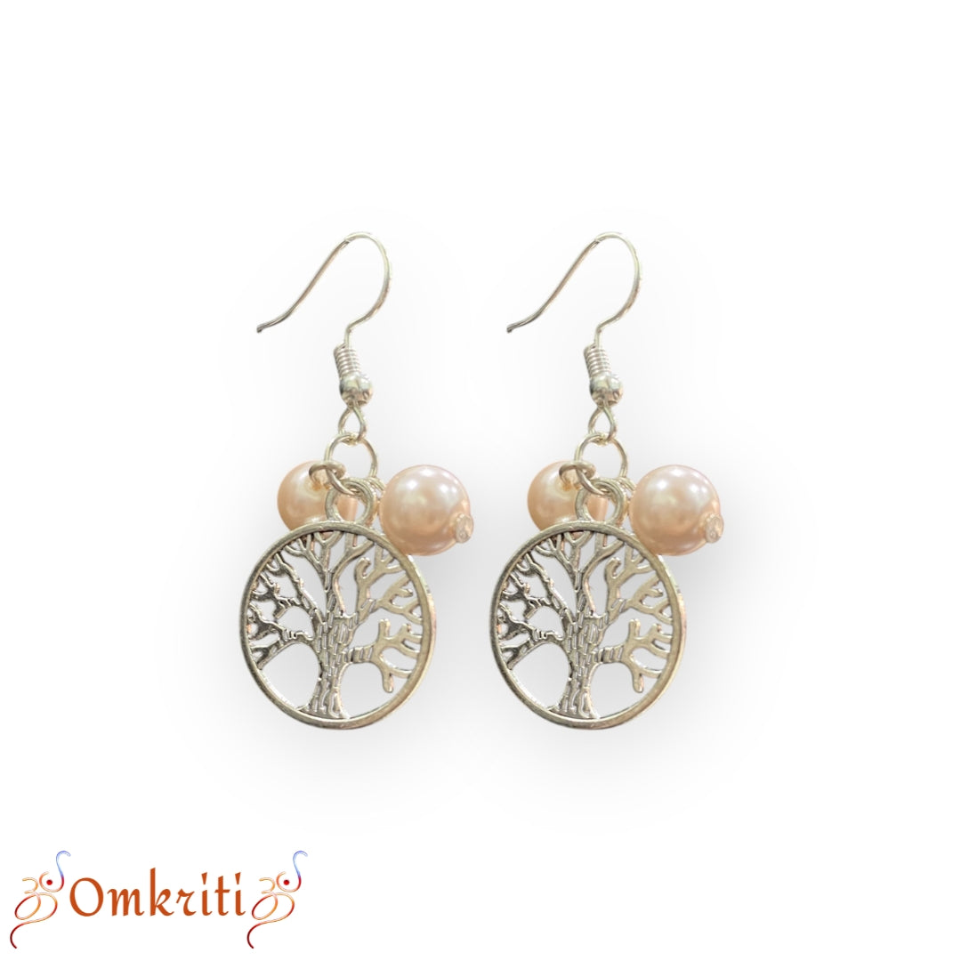 Pearl Tree Charm Earring
