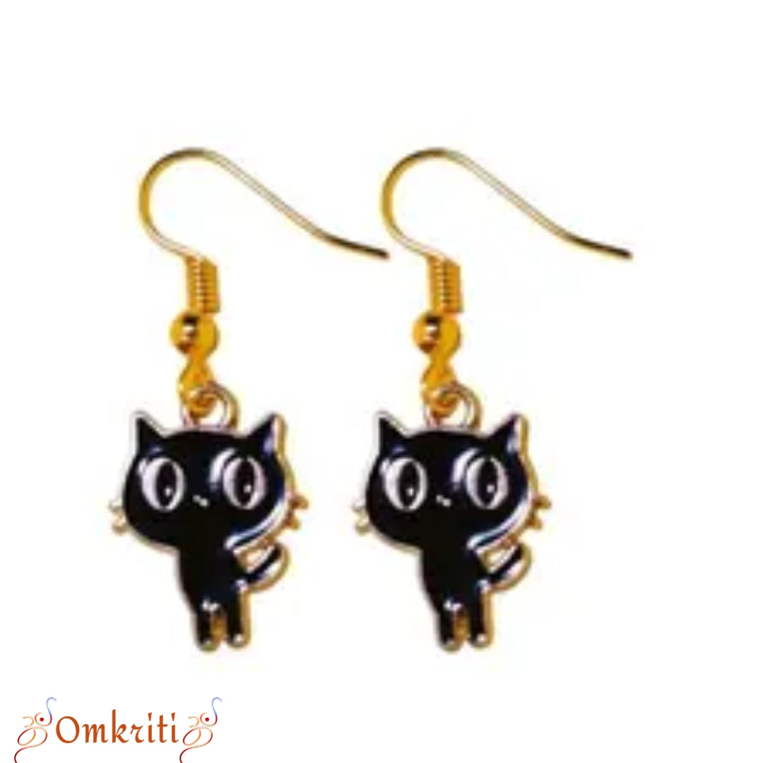 Black Kitty Earring