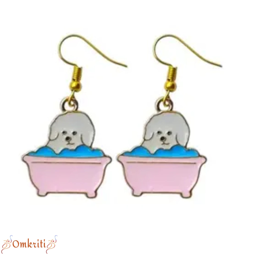 Cute Dog Charm Earring