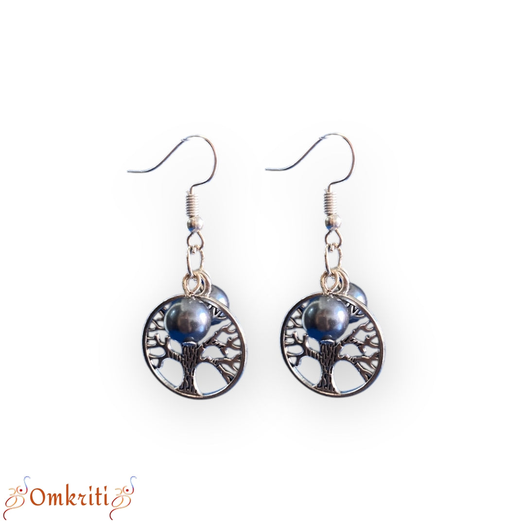 Pearl Tree Charm Earring