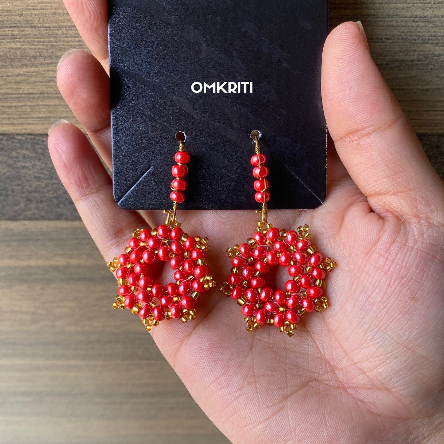 Round Beaded Earring