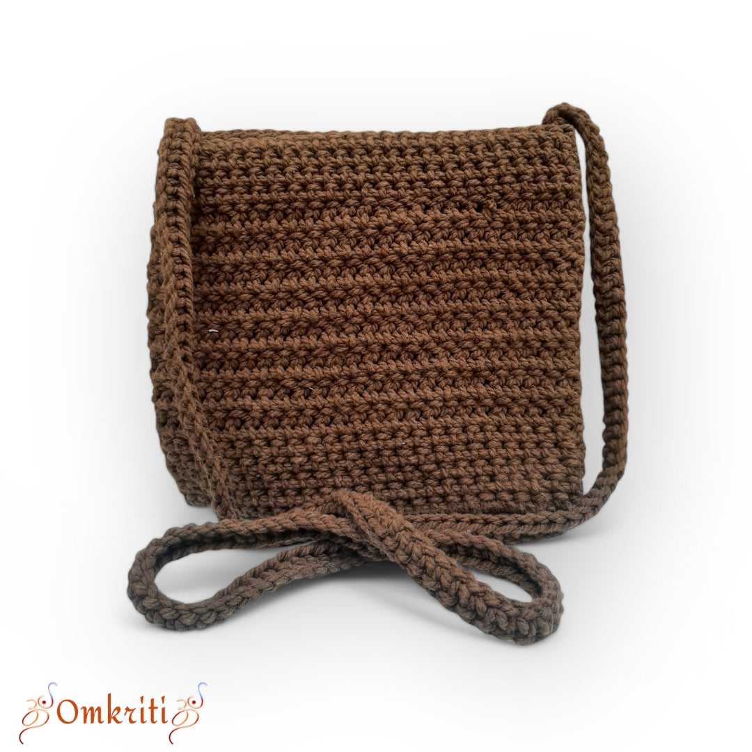 Earty Brown Handmade Macrame Bag
