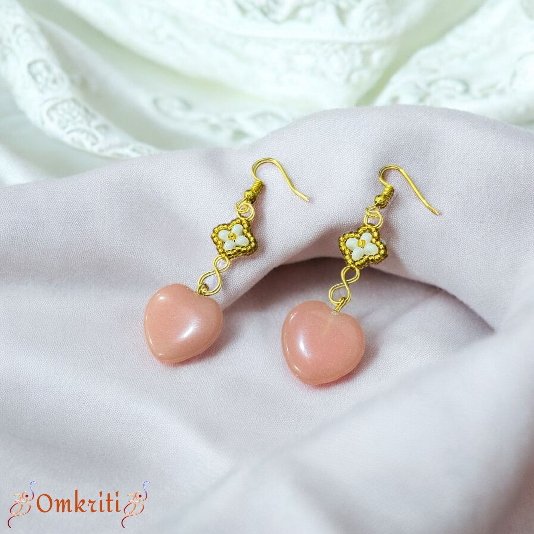 Pink Charm Beaded Earring