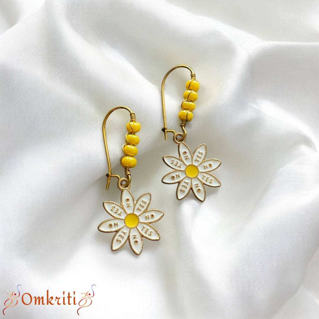 Daisy Charm Beaded Earring