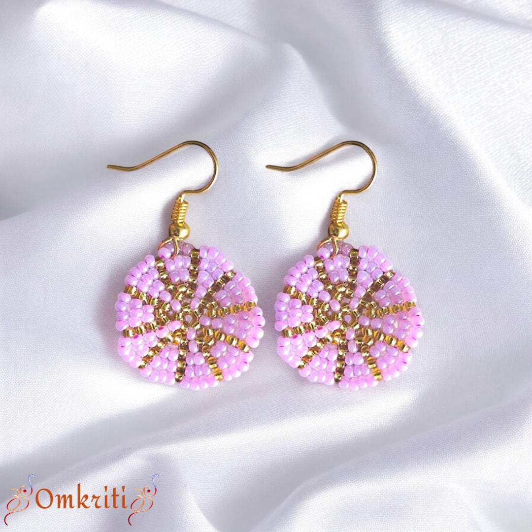 Lavender Bloom Beaded Earring