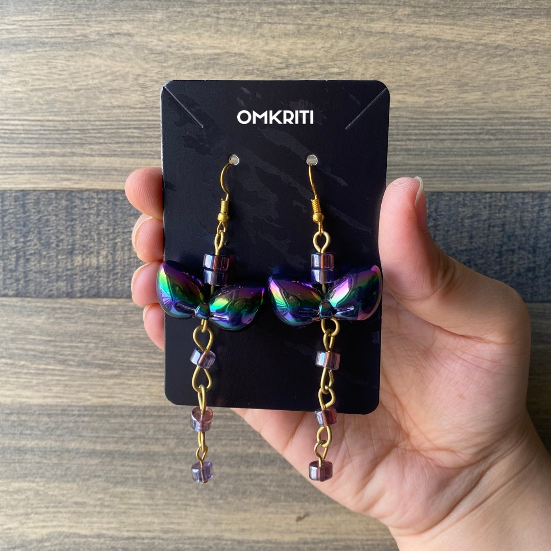 Multichrome Shade Bow Earring