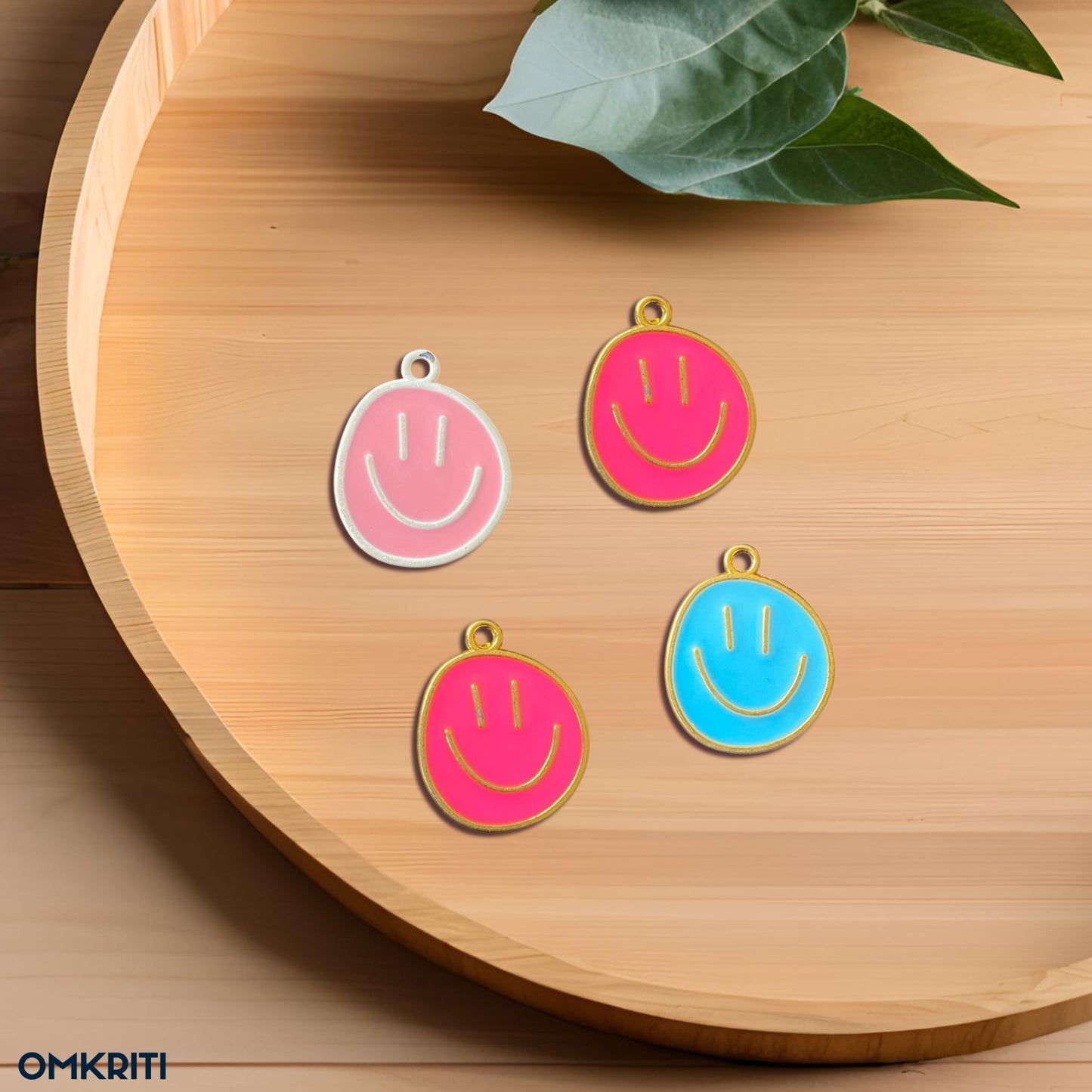 Smiley Enamel Charm (4-Pcs Set)