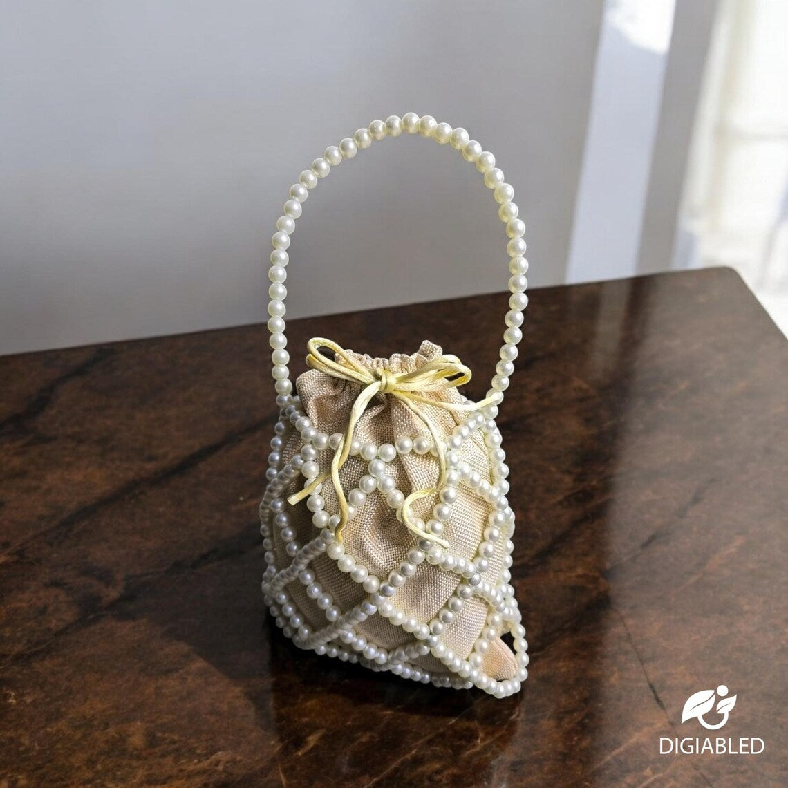 Handmade String Purse/ Potli - Beaded, Crafted By Visually Impaired Artist