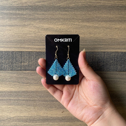 Pearl Cascade Drops (Skyblue)