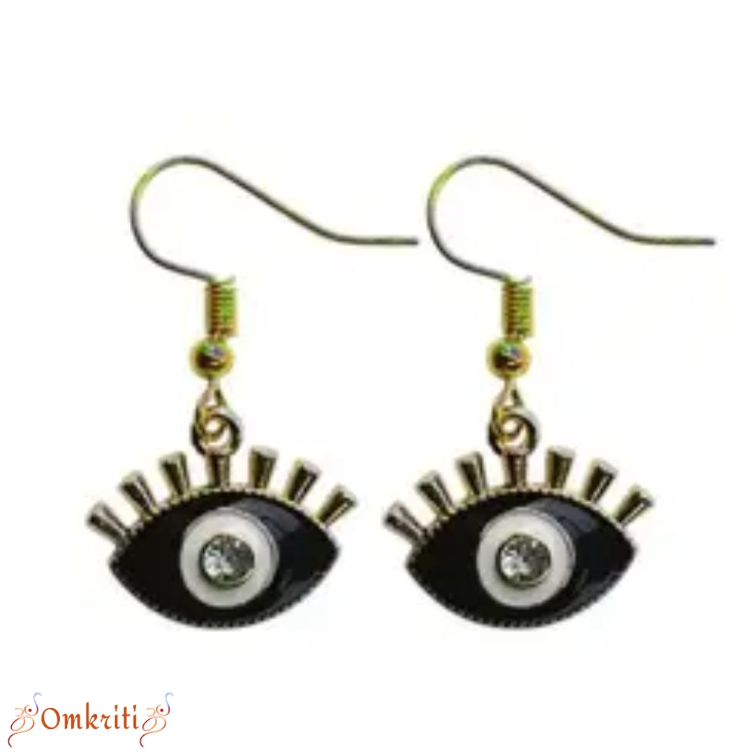 Black Evil-eye Charm Earring