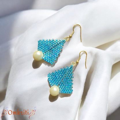 Pearl Cascade Drops (Skyblue)